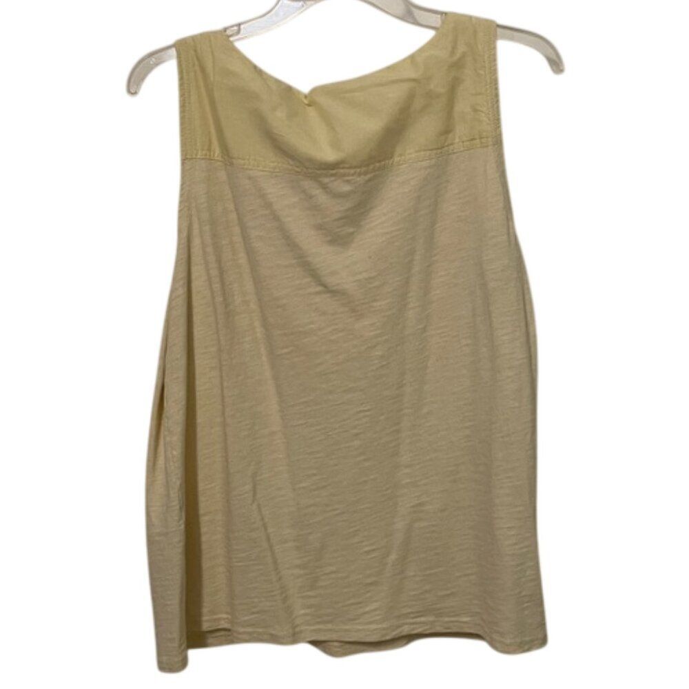 Nurture Yellow Cotton Linen Sleeveless Pullover Top Shirt Womens Size Large - Picture 4 of 7